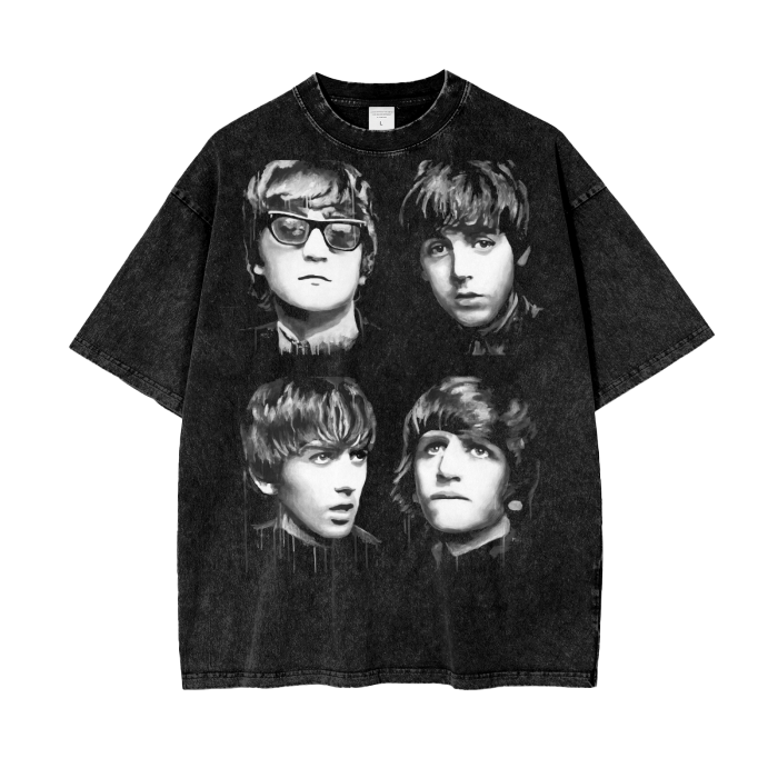 The Beatle's Acid Wash Oversize T-Shirt